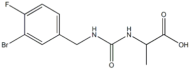 2-({[(3-bromo-4-fluorophenyl)methyl]carbamoyl}amino)propanoic acid 结构式