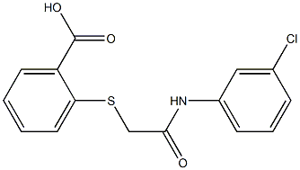 2-({[(3-chlorophenyl)carbamoyl]methyl}sulfanyl)benzoic acid 结构式
