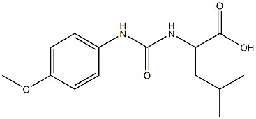 2-({[(4-methoxyphenyl)amino]carbonyl}amino)-4-methylpentanoic acid 结构式