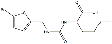 2-({[(5-bromothiophen-2-yl)methyl]carbamoyl}amino)-4-(methylsulfanyl)butanoic acid 结构式