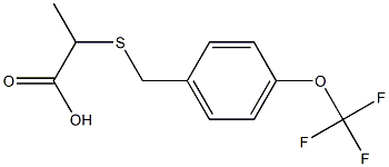 2-({[4-(trifluoromethoxy)phenyl]methyl}sulfanyl)propanoic acid 结构式