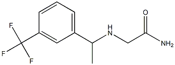 2-({1-[3-(trifluoromethyl)phenyl]ethyl}amino)acetamide 结构式
