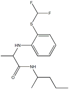 2-({2-[(difluoromethyl)sulfanyl]phenyl}amino)-N-(pentan-2-yl)propanamide 结构式