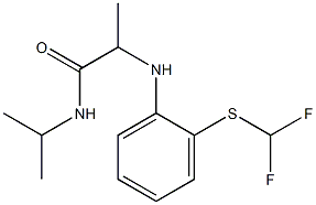 2-({2-[(difluoromethyl)sulfanyl]phenyl}amino)-N-(propan-2-yl)propanamide 结构式