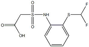 2-({2-[(difluoromethyl)sulfanyl]phenyl}sulfamoyl)acetic acid 结构式