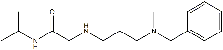 2-({3-[benzyl(methyl)amino]propyl}amino)-N-(propan-2-yl)acetamide 结构式