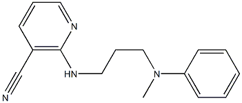 2-({3-[methyl(phenyl)amino]propyl}amino)nicotinonitrile 结构式