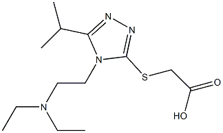 2-({4-[2-(diethylamino)ethyl]-5-(propan-2-yl)-4H-1,2,4-triazol-3-yl}sulfanyl)acetic acid 结构式