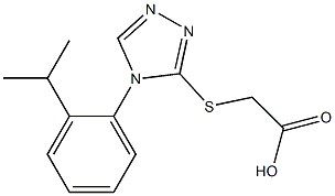 2-({4-[2-(propan-2-yl)phenyl]-4H-1,2,4-triazol-3-yl}sulfanyl)acetic acid 结构式