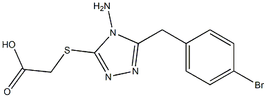 2-({4-amino-5-[(4-bromophenyl)methyl]-4H-1,2,4-triazol-3-yl}sulfanyl)acetic acid 结构式