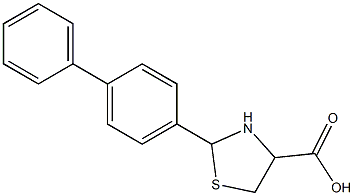 2-(1,1'-biphenyl-4-yl)-1,3-thiazolidine-4-carboxylic acid 结构式