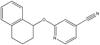 2-(1,2,3,4-tetrahydronaphthalen-1-yloxy)isonicotinonitrile 结构式