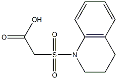 2-(1,2,3,4-tetrahydroquinoline-1-sulfonyl)acetic acid 结构式
