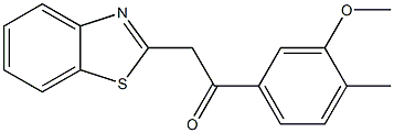 2-(1,3-benzothiazol-2-yl)-1-(3-methoxy-4-methylphenyl)ethan-1-one 结构式