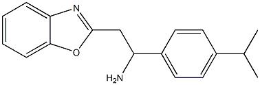 2-(1,3-benzoxazol-2-yl)-1-[4-(propan-2-yl)phenyl]ethan-1-amine 结构式