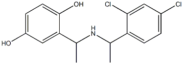 2-(1-{[1-(2,4-dichlorophenyl)ethyl]amino}ethyl)benzene-1,4-diol 结构式