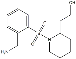 2-(1-{[2-(aminomethyl)phenyl]sulfonyl}piperidin-2-yl)ethanol 结构式