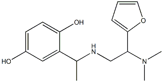 2-(1-{[2-(dimethylamino)-2-(furan-2-yl)ethyl]amino}ethyl)benzene-1,4-diol 结构式