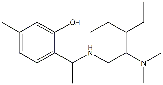 2-(1-{[2-(dimethylamino)-3-ethylpentyl]amino}ethyl)-5-methylphenol 结构式