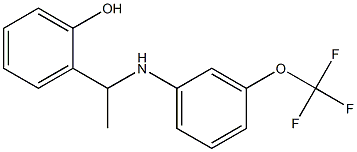 2-(1-{[3-(trifluoromethoxy)phenyl]amino}ethyl)phenol 结构式