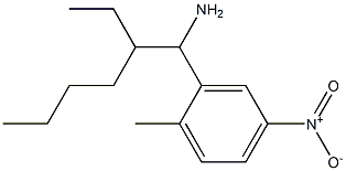 2-(1-amino-2-ethylhexyl)-1-methyl-4-nitrobenzene 结构式