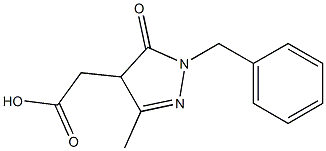 2-(1-benzyl-3-methyl-5-oxo-4,5-dihydro-1H-pyrazol-4-yl)acetic acid 结构式