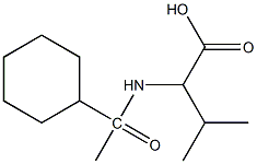 2-(1-cyclohexylacetamido)-3-methylbutanoic acid 结构式