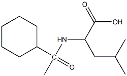 2-(1-cyclohexylacetamido)-4-methylpentanoic acid 结构式