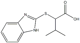 2-(1H-1,3-benzodiazol-2-ylsulfanyl)-3-methylbutanoic acid 结构式