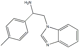 2-(1H-benzimidazol-1-yl)-1-(4-methylphenyl)ethanamine 结构式