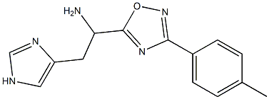 2-(1H-imidazol-4-yl)-1-[3-(4-methylphenyl)-1,2,4-oxadiazol-5-yl]ethan-1-amine 结构式