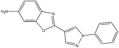 2-(1-phenyl-1H-pyrazol-4-yl)-1,3-benzoxazol-6-amine 结构式