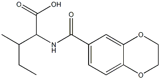 2-(2,3-dihydro-1,4-benzodioxin-6-ylformamido)-3-methylpentanoic acid 结构式