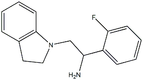 2-(2,3-dihydro-1H-indol-1-yl)-1-(2-fluorophenyl)ethanamine 结构式