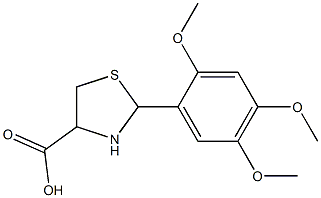 2-(2,4,5-trimethoxyphenyl)-1,3-thiazolidine-4-carboxylic acid 结构式