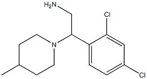 2-(2,4-dichlorophenyl)-2-(4-methylpiperidin-1-yl)ethan-1-amine 结构式