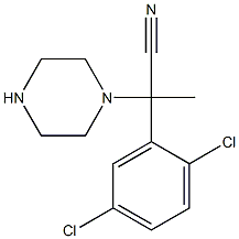 2-(2,5-dichlorophenyl)-2-(piperazin-1-yl)propanenitrile 结构式