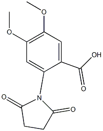 2-(2,5-dioxopyrrolidin-1-yl)-4,5-dimethoxybenzoic acid 结构式