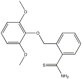 2-(2,6-dimethoxyphenoxymethyl)benzene-1-carbothioamide 结构式