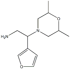 2-(2,6-dimethylmorpholin-4-yl)-2-tetrahydrofuran-3-ylethanamine 结构式