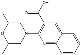 2-(2,6-dimethylmorpholin-4-yl)quinoline-3-carboxylic acid 结构式