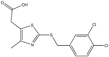 2-(2-{[(3,4-dichlorophenyl)methyl]sulfanyl}-4-methyl-1,3-thiazol-5-yl)acetic acid 结构式