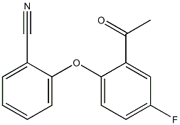 2-(2-acetyl-4-fluorophenoxy)benzonitrile 结构式