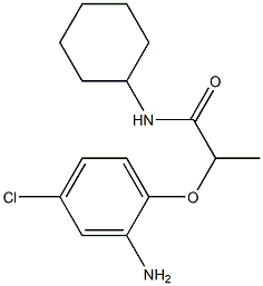 2-(2-amino-4-chlorophenoxy)-N-cyclohexylpropanamide 结构式