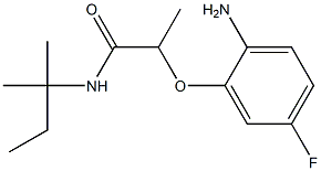 2-(2-amino-5-fluorophenoxy)-N-(2-methylbutan-2-yl)propanamide 结构式