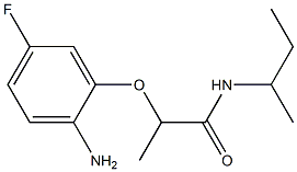 2-(2-amino-5-fluorophenoxy)-N-(butan-2-yl)propanamide 结构式