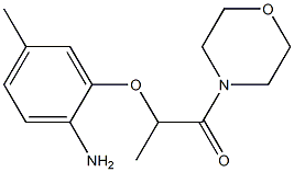 2-(2-amino-5-methylphenoxy)-1-(morpholin-4-yl)propan-1-one 结构式