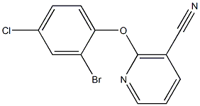 2-(2-bromo-4-chlorophenoxy)nicotinonitrile 结构式