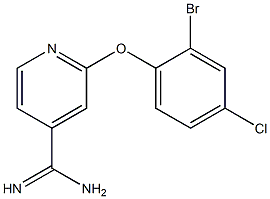 2-(2-bromo-4-chlorophenoxy)pyridine-4-carboximidamide 结构式