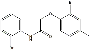 2-(2-bromo-4-methylphenoxy)-N-(2-bromophenyl)acetamide 结构式